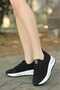 Siesta Black White Knitwear Sports Shoes - 2