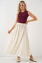 Women's Long Ayrobin Skirt 8050 - Cream - 3