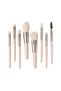 Set 8 makeup brushes with storage pouch, Cream - 4