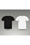 2 Pack Large Size Black and White T-Shirts