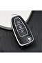 Ford Compatible Focus, Mondeo, Fiesta, Kuga, Transit, Tourneo, C Max, S Max, Galaxy, Ranger Silver Edge Tpu Key Case Cover (Black)