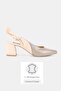 Women's Mink Patent Leather Genuine Leather 34-35-41 Number Heeled Open Back Shoes