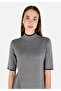 Regular Fit Women's Gray Short Sleeve Dress - 4