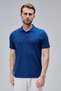 Moon Cover Men's Standard Fit Waffle Fabric Polo Neck T-Shirt – Night Blue