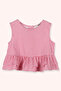 Baby Girl Ruffle Detailed Pomegranate Blouse