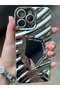حافظة iPhone 16 Pro Max المتوافقة مع مرآة ثلاثية الأبعاد متموجة ولامعة - 6