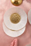 Golden 6-Person Glass Cake Set 21 cm - 4
