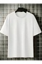 Women's Plain Pattern White T-Shirt