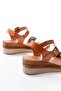 731-07 White Orthopedic Genuine Leather Padding Women's Sandals - 5