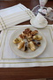 6 قطع مستطيلة باللون الإكرو الذهبي مطرز مفرش طاولة فردي - 5