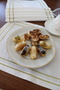 6 قطع مستطيلة باللون الإكرو الذهبي مطرز مفرش طاولة فردي