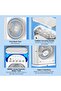 Portable Air Conditioners Rechargeable Rotating, Double Head Cooling Fan with Remote, Air Cooler wit - 7