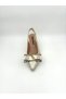 Women's Heeled (Studded) Shoes Genuine Gold Leather. Snake Print - 3