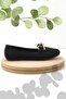 Matte Black Women's Loafer Shoes K01688020738 - 2