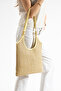Silvia Model Straw Wallet Yellow Women's Hand and Shoulder Bag - 3