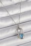 316L Steel Silver Color Chain Blue Cat Eye Model Women's Necklace - Tj-Bko9613