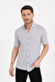 Men's Short Sleeve Slim Fit Knitted Shirt 2613 - 3