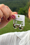 Drop Design Hoop Earrings - 2