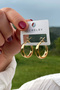 Gold Color Minimal Oval Hoop Earrings – Stylish Everyday Women's Earrings - 5