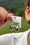 Drop Design Hoop Earrings - 3