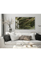 Amazing | Green Leaf Plant Model (Grass) | Framed Tempered Glass Table Single Horizontal