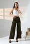 Women's High Waist Lycra Fabric Pleated Palazzo Pants - 3