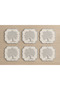 Gray Oak 6-Piece Linen Linen Coffee Side Cocktail Presentation Party Napkin Embroidered Presentation Holder - 5