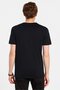 Men's Slim Fit Slim Fit 100% Cotton Soft Texture Printed Black Crew Neck T-Shirt - 5