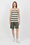 Women's Rope Strap Cotton Combed Shorts Set Khaki 3634 - 4