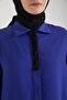Snap and Buttoned Shirt Collar Tunic-Morcivert 25Yt406 - 6