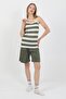Women's Rope Strap Cotton Combed Shorts Set Khaki 3634 - 2