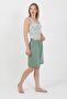 Women's Thick Strap Cotton Combed Shorts Crop Suit Watergreen 3636 - 7