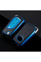 Toyota Compatible Corolla, Auris, Yaris, Avensis, Verso, Hilux Leather Look Tpu Key Case Cover (Blue)