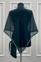 Triangle Green Chiffon Groomsmen Model Shoulder Cover Shawl, Groom Bridesmaid Soldier Henna Cover, Piping Edge - 2