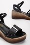 Olmo Women's Black Skin Daily Orthopedic Sole Sandals - 4