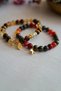 Set of 2 Natural Stone Bracelets – Citrine Agate Pyrite Tiger Eye |   Fire Element for Aries Leo - 6