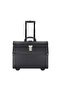 2 Wheels Pilotentrolley 46 cm with Laptop Compartment, Black, Artificial Leather