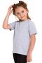 Crew Neck Short Sleeve Unprinted Gray Melange Color Girl's Tshirt - 4