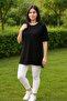 Women's Summer Short Sleeve Slitted Solid Color Tunic