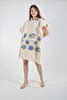 Poncho Muslin Cotton Evil Eye Beaded Eye Pattern Beach Wear Wrinkle Water Absorbent High Unisex - 2