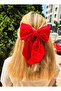 Satin Buckle with Red Bow Tail - Red Bow Clip Buckle - Red Bow Buckle - 3