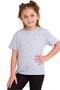 Crew Neck Short Sleeve Unprinted Gray Melange Color Girl's Tshirt