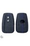 Toyota Compatible C-Hr, Corolla, Rav4, Camry, Land, Cruiser, Prius, Prado Patterned Silicone Key Case Cover (Black Blue) - 3