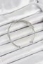 Brass Silver Color Zircon Stone Heart Detailed Women's Bracelet - 2