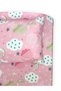 Cotton Baby and Child Elastic Sheet and Pillow Case 60X120 Pink Cloudy - 3
