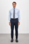Iron-Free 100% Cotton Non Iron Classic Collar Blue Men's Shirt - 7