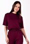 Women's Basic Modal T-Shirt - Burgundy - 2