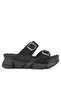 Faux Leather Orthopedic Wedge Heel Slippers – Summer Women's Model