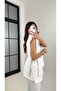 White Shoulder Detailed Belted Lined Vest Pocket Trousers Fabric Suit Gaus00476 - 4