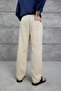 Men's Beige Muslin Fabric Baggy Fit Linen Bottom - 4
